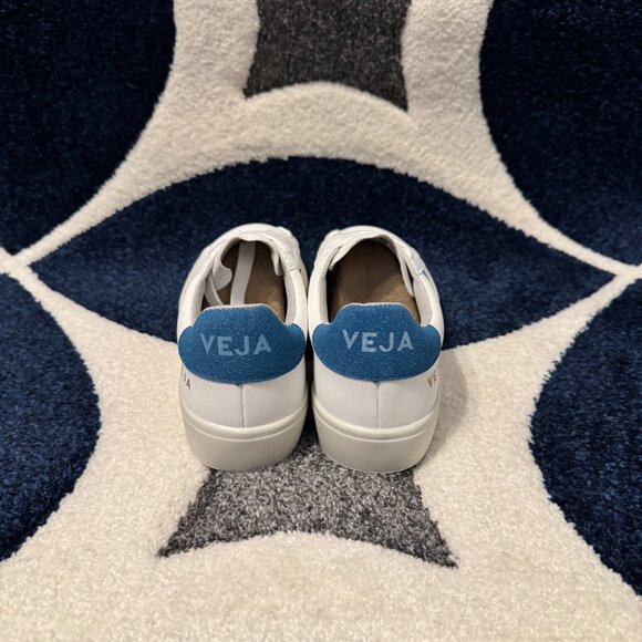 Veja Campo Chromefree Leather Blue Suede Womens Size 6.5 - Picture 4 of 6